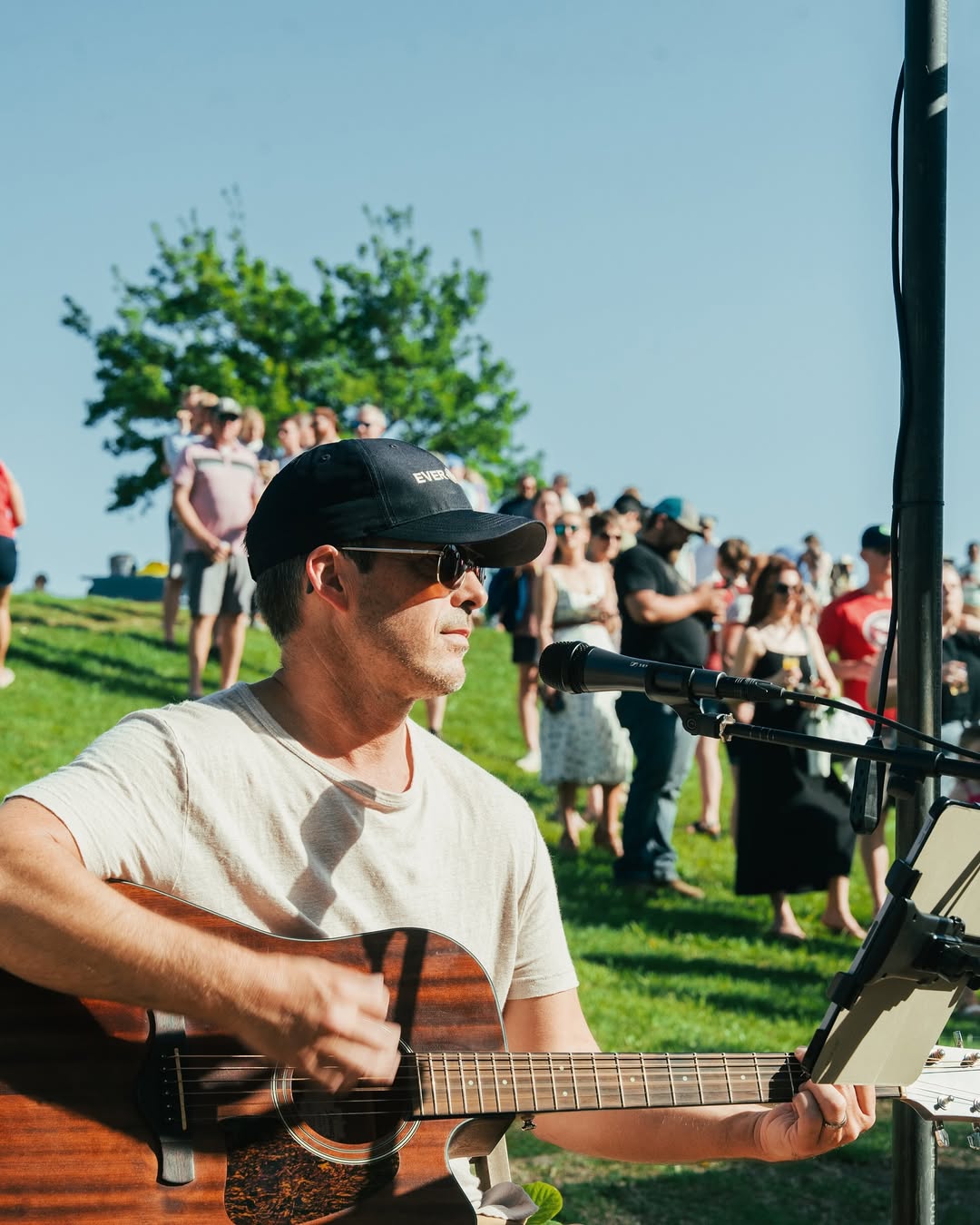 Steve Carstens performing on stage